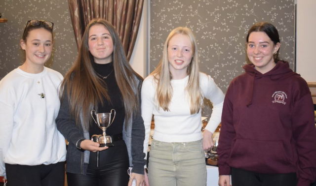 Lucy Morrison, Megan Fallon, Freya Constable & Mollaidh Nicholson - Cuthbertson Cup Winning Team
