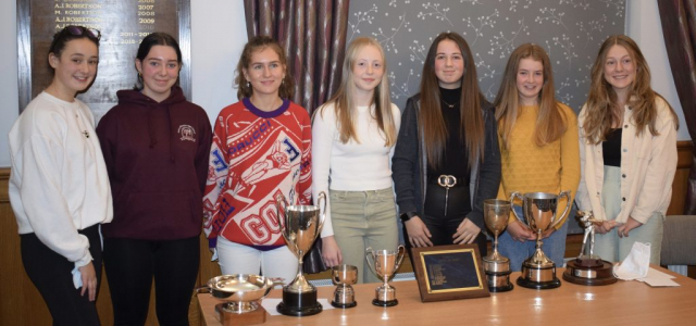 Junior Girl Prize Winners - Lucy Morrison, Molliadh Nicholson, Abby Steedman, Freya Constable, Megan Fallon, Rita Murphy & Lucy Fraser