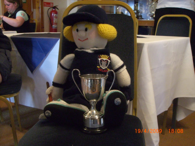Michaela with the Cuthbertson Cup – won at Burntisland - Apr 2009. Photo courtesy of Tracy Laughland