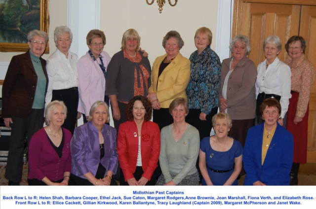Past Captains in Centenary Year 2009. Photo courtesy of Maggie McPherson