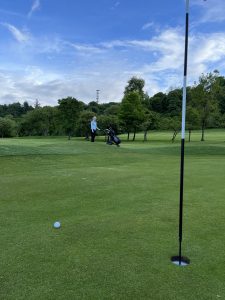 Freya's tee shot at 13